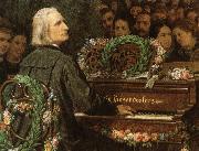 george bernard shaw franz liszt playing a piano built by ludwig bose. painting